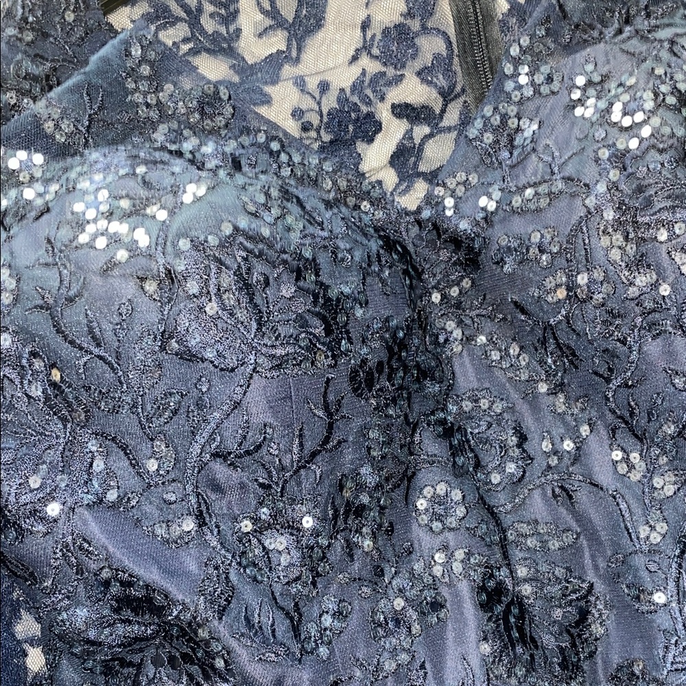 JJs House Midnight Blue Floral Lace Dress - Picture 10 of 15